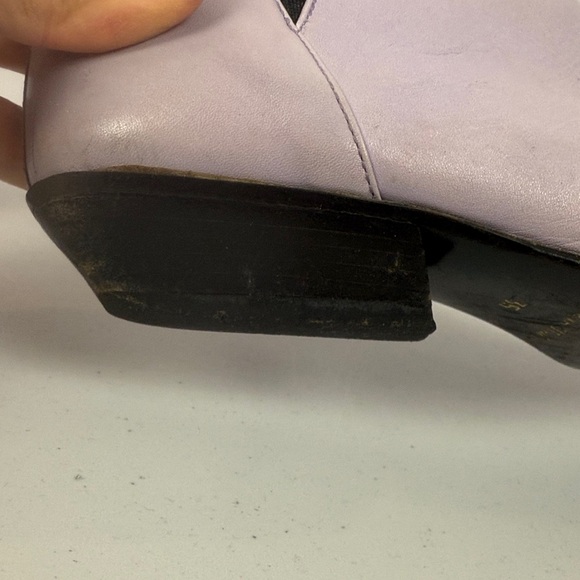 Vintage Hobbs London Chelsea Lavender Leather Pointed-Toe 80’s Boots Size 5 - Picture 11 of 11